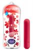 Blush Pop Vibe 7 Speed Waterproof Bullet With Smooth Coating, 3 Inch, Cherry Red