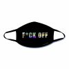 Fck Off Holographic Text Face Mask With Black Trim