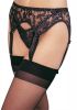 lace garter belt wthong 6 pc size oscolor black