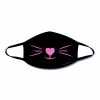 Meow-Za Pink Glitter Kitty Face Mask With Black Trim