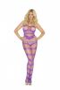 Strappy Body Stocking - Queen Size - Purple