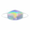 Washable Cloth Reusable Liquid Party Pure Holographic White Dust Mask Silver