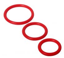 3pc Set Triple Stretchy Silicone Cock Rings Penis Ball Enlarge Erection Enhancer