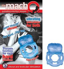 7 Function Erection Keeper Silicone Cock Ring With Clit & Testicle Stimulation
