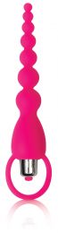 Adam And Eve Booty Bliss Silicone Vibrating Beads Waterproof Pink 7.75 Inch