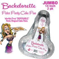 Bachelorette Party Jumbo Peter Cake Pan, 14 Inch, 2 Pieces