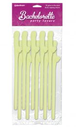 Bachelorette Party Supplies Dicky Sipping Straws Glow In The Dark 10pc Wedding B