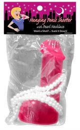Bachelorette Party Supplies Hanging Penis Shooter Shot Glass With Pearl Necklace