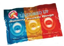 Bachelorette Party Supplies Liquored Up Pecker Gummy Rings 3 Pack Wedding Bride