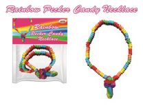 Bachelorette Party Supplies Rainbow Cock Candy Necklace Wedding Bride