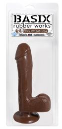 Basix 7.5 Inch Suction Cup Dong Brown