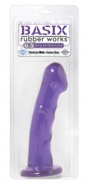 Basix Purple 6.5" Dong with Suction Cup
