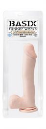 Basix Rubber Works 12" Beige Realistic Hypoallergenic Dong With Suction Cup Base