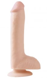 Basix Rubber Works 8 Inch Ballsy Dong With Suction Cup, Natural