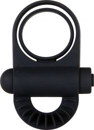 Bell Ringer Black Cock Ring & Ball Strap