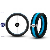 Black Blue Stretchy Strong Stay Hard Donut Cock Rings Ed Hard Erection Solution