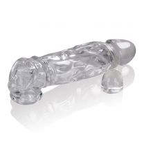 Butch Cocksheath with Adjustable Fit Penis Sleeve, 8.5 Inch, Crystal Clear