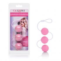 California Exotic Novelties First Time Love Balls, Triple Lover, Pink, 1 ea