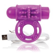 Charged Owow Rechargeable Vibe Ring Waterproof Purple