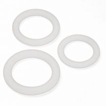 Cloud 9 Pro Sensual Silicone Cock Ring 3 Piece Pack Clear