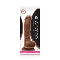 Colours Dual Density 8 inches Brown Dildo