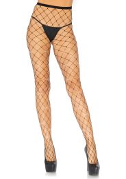Crystalized Fence Net Tights One Size Black