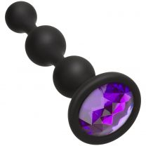 Doc Johnson Booty Bling Wearable Silicone Beads, 4 Inch, Purple Jewel