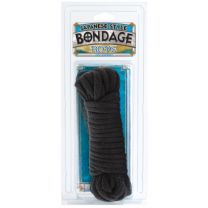 Doc Johnson Japanese Style Bondage Rope, Black, 1 ea
