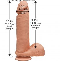 Doc Johnson Perfect D Ultraskyn Dual Density Cock, 8 Inches, Ivory Flesh