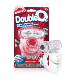 Double O 6 Speed Clear Vibrating Cock Ring