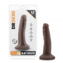 Dr Skin 5.5 Cock W/ Suction Cup Chocolate "