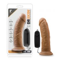 Dr. Skin Dr. Joe 8in Vibrating Cock W/ Suction Cup Mocha