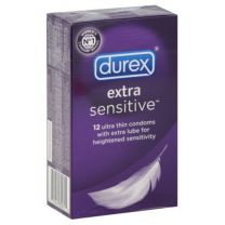 Durex Extra Sensitive Ultra Thin Condoms Lubricated Latex 12 each