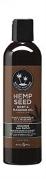 Earthly Body Vegan Hemp Massage Body Oil 8 Oz Unscented Made In Usa
