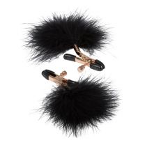 Entice Accessories Feather Nipplettes Nipple Clamps Black Nipple Clamps