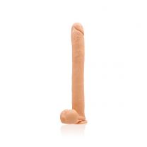 Exxtreme Life Like Dong With Balls And Suction Base, 16 Inch, Flesh