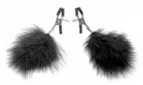 Frisky Feathered Nipple Clamps Black