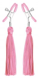 Frisky Tickle Me Pink Nipple Clamp Tassels, 1 Count