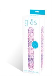 Glas Purple Rose Nubby Glass Dildo by Electric Eel Inc.