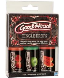 Goodhead Tingle Drops Tingling Teasing Entire Package 1 Oz. Three Flavor