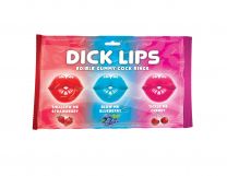 Hott Products Dick Lips Edible Gummy Cock Rings, Strawberry/blueberry & Cherry,