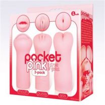 Icon Brands Icon Male Pocket Pink Stroker 3 Pack Games
