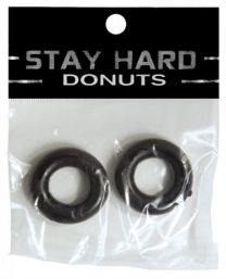 Ignite Thick Power Stretch Donut Cock Ring  2 Black 2 Pack