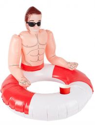 Inflatable Lifeguard Hunk Swim Ring Float