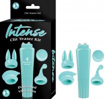 Intense Clit Teaser Kit Blue Mini Massager With 4 Heads