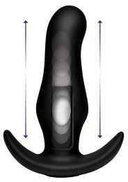 Kinetic Thumping 7X Prostate Curved Anal Plug Black