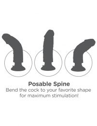 King Cock 6 Inch Cock Brown Vibrating
