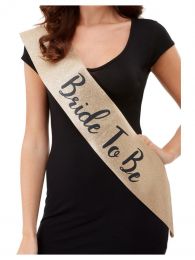 Ladies Deluxe Glitter Bride To Be Sash Gold Hen Night Do Bachelorette Party