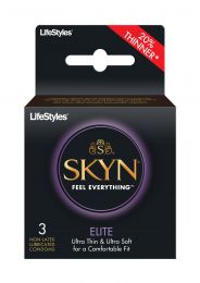 LifeStyles SKYN Elite Polyisoprene Condoms, 3 Count