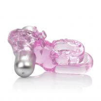 Lovers Delight Ele Double Support Enhancer Ring With Removable 3 Speed Purple
